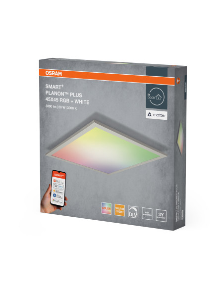 SMART MATTER PLANON PLUS MULTICOLOR 450X450MM 28W 2100LM RGBW PANEL 