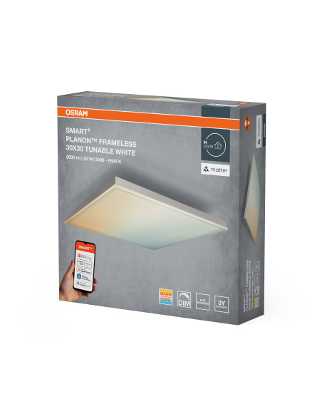 SMART MATTER PLANON FRAMELESS TW 300X300 20W 1600LM 3000...6500K PANEL 