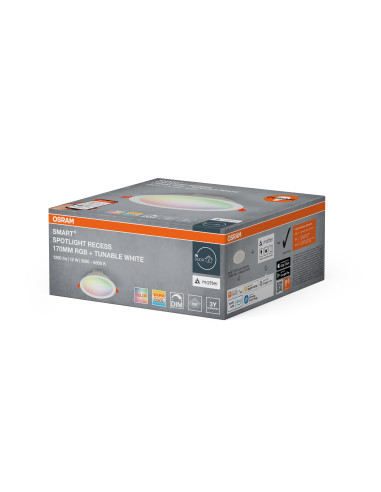 OPRAWA SMART+ MATTER DOWNLIGHT RGB+TW 170MM 12W 1200LM WT 