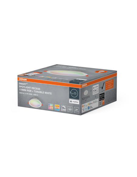 OPRAWA SMART+ MATTER DOWNLIGHT RGB+TW 170MM 12W 1200LM WT 