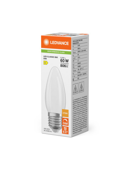 ŻARÓWKA LED P CLB60 DIM 5,9W 2700K ciepła biała E27 FIL FR 806LM 