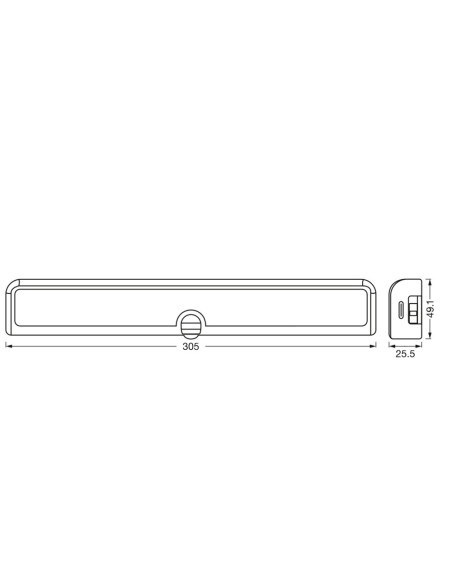OPRAWA PODSZAFKOWA  LINEAR LED FLIP SEN 30CM 830 USB 