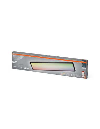 SMART+ MATTER PLANON EASYFIX SLIM 980X200 IP54 RGBW BLACK PANEL 