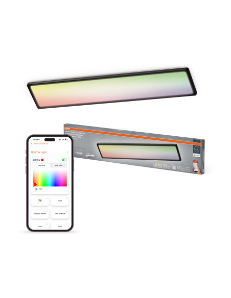 SMART+ MATTER PLANON EASYFIX SLIM 980X200 IP54 RGBW BLACK PANEL 