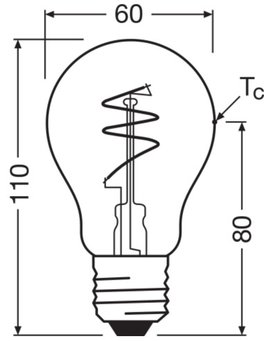 ŻARÓWKA LED 1906 VINTAGE LED CLA40 DIM 4,6W/922 CRI90 470LM SFIL CLEAR E27 