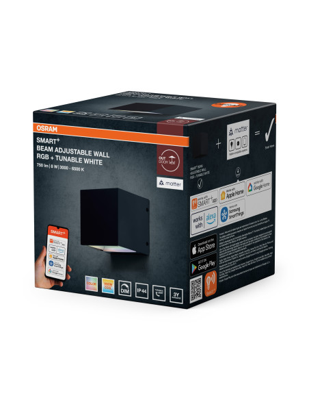 OPRAWA SMART+ MATTER BEAM ADJUST WALL RGB + TW 8W 320LM 
