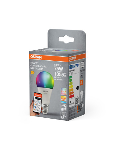 ŻARÓWKA LED SMART+ MATTER A75 RGBW 9.5W 1055LM FR E27 