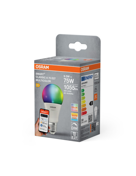 ŻARÓWKA LED SMART+ MATTER A75 RGBW 9.5W 1055LM FR E27 