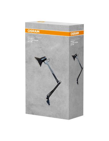 LAMPKA BIURKOWA PANAN CLASSIC HOOK E27 CZARNA 
