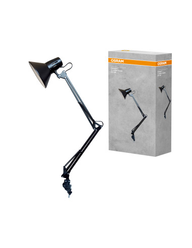 LAMPKA BIURKOWA PANAN CLASSIC HOOK E27 CZARNA 