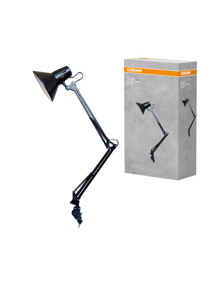 LAMPKA BIURKOWA PANAN CLASSIC HOOK E27 CZARNA 