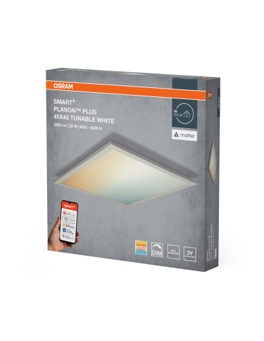 SMART MATTER PLANON PLUS TW 450X450 28W 2000LM 3000...6500K PANEL 