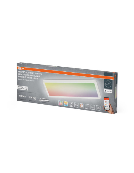 SMART+ MATTER PLANON EASYFIX SLIM 580X200 IP54 RGBW WHITE PANEL 