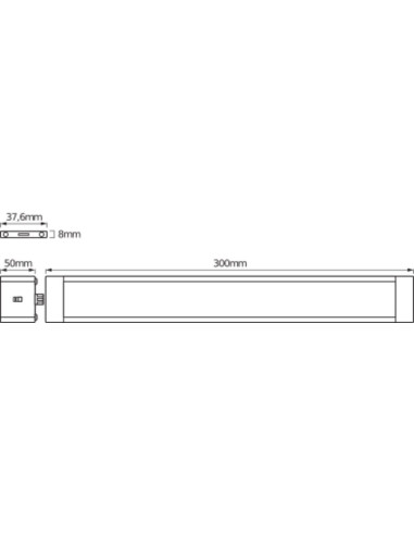 OPRAWA PODSZAFKOWA  CABINET LED SLIM 30CM  