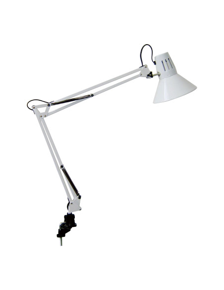 LAMPKA BIURKOWA PANAN CLASSIC HOOK E27 BIAŁA 