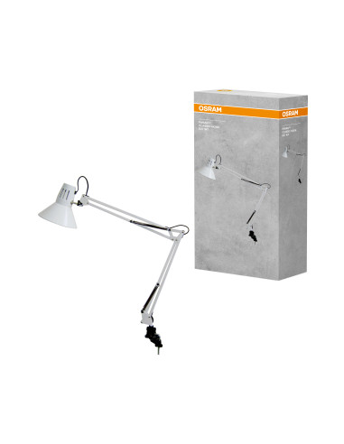 LAMPKA BIURKOWA PANAN CLASSIC HOOK E27 BIAŁA 
