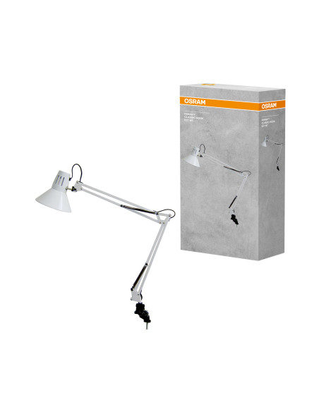 LAMPKA BIURKOWA PANAN CLASSIC HOOK E27 BIAŁA 