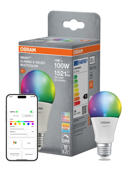 ŻARÓWKA LED SMART+ MATTER A100 RGBW 14W 1521LM FR E27 