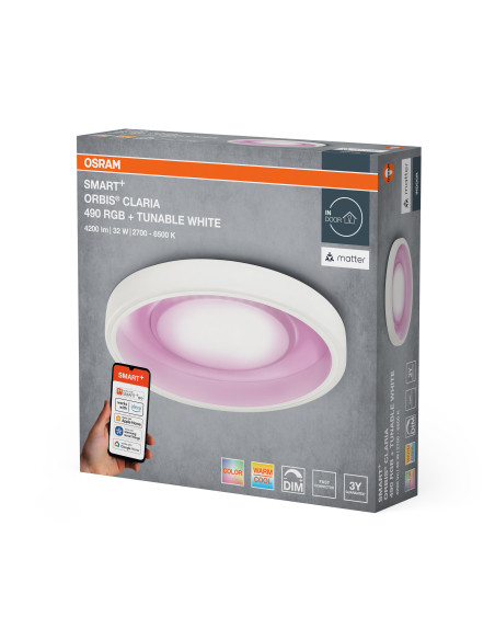 OPRAWA SMART + MATTER CLARIA 490MM 32W 3150LM RGB + TW 