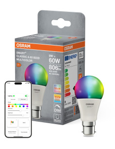 ŻARÓWKA LED SMART+ MATTER A60 RGBW 9W 806LM FR B22D 