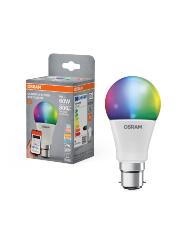 ŻARÓWKA LED SMART+ MATTER CLASSIC HEATSINK LAMPS WITH AMAZON FFS 9W 827...865 806LM RGB B22D 