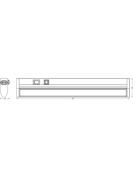 OPRAWA PODSZAFKOWA  LINEAR TURN CONNECT 55CM CCT DIM WT  