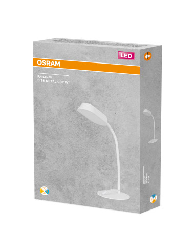 LAMPKA BIURKOWA PANAN DISK METAL 10W CCT BIAŁA 