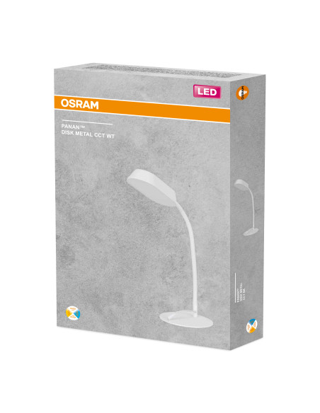 LAMPKA BIURKOWA PANAN DISK METAL 10W CCT BIAŁA 