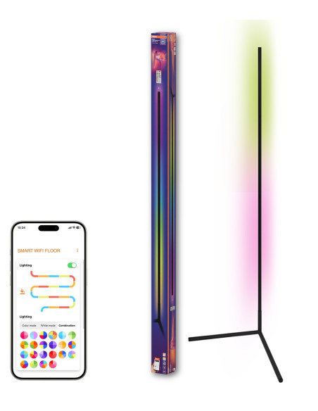OPRAWA SMART+ MATTER FLOOR CORNER 1400 RGB TW RC 14W 3500LM BLACK 