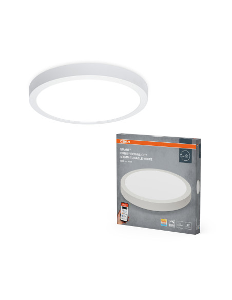 PLAFON SMART+ MATTER SURFACE DOWNLIGHT ROUND 400MM 22W TW 3000K DO 6500K 1800LM BIAŁY 