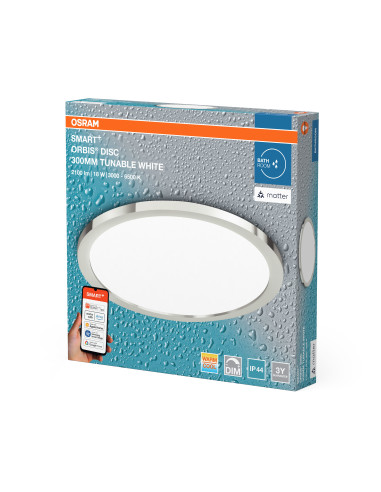 OPRAWA SMART WIFI ORBIS DISC 300 IP44 18W 1400LM 3000....6500K TW CR 