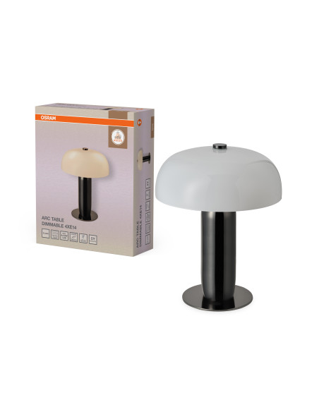OPRAWA DEKORACYJNA DECOR ARC TABLE 4XE14 DIM GREY OPRAWA DEKORACYJNA METAL SZKŁO 