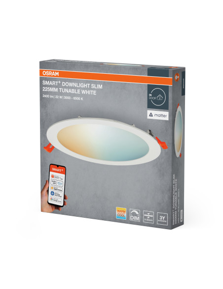 OPRAWA SMART WIFI MAT DOWNLIGHT SLIM 225MM TW WT 