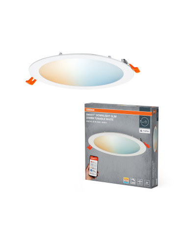 OPRAWA SMART WIFI MAT DOWNLIGHT SLIM 225MM TW WT 