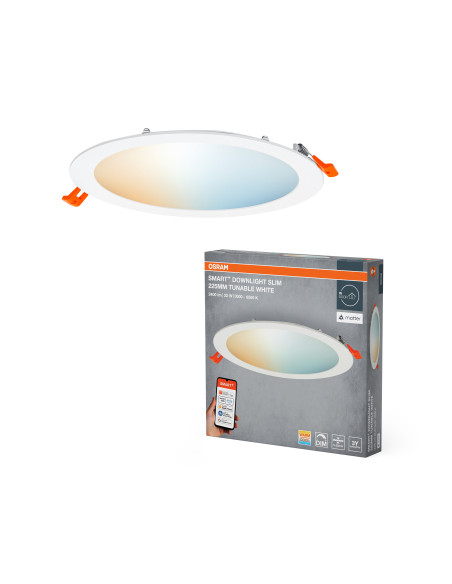 OPRAWA SMART WIFI MAT DOWNLIGHT SLIM 225MM TW WT 