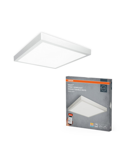 PLAFON SMART+ MATTER SURFACE DOWNLIGHT SQUARE 400X400 TW 3000K...6500K 22W 1800LM WHITE 