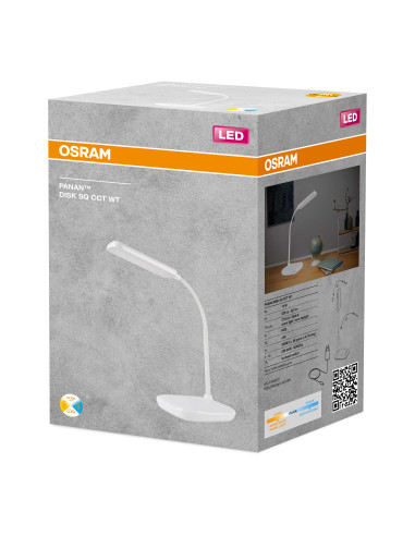 LAMPKA BIURKOWA PANAN DISK SQ 12W CCT BIAŁA 