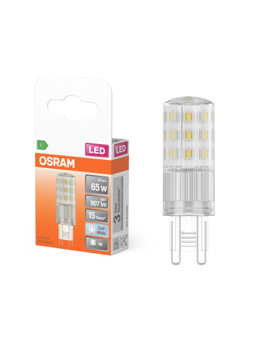 ŻARÓWKA LED PIN65 CL 4,9W 4000K neutralna biała 907LM 230V G9 KLASA B 