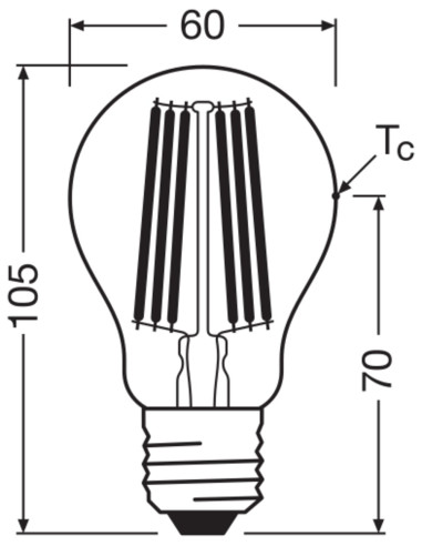 ŻARÓWKA LED S ENERGY EFFICIENCY CLA100 7,2W 4000K neutralna biała E27 FIL CL 1521LM KLASA A  