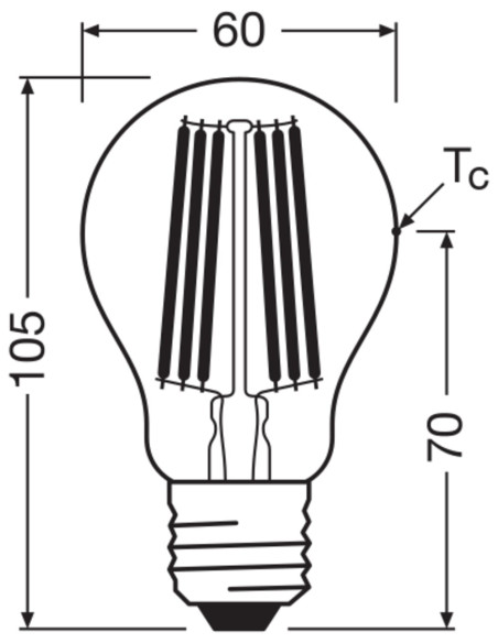 ŻARÓWKA LED S ENERGY EFFICIENCY CLA100 7,2W 4000K neutralna biała E27 FIL CL 1521LM KLASA A  