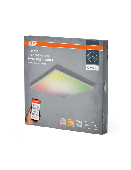 SMART MATTER PLANON PLUS MULTICOLOR 600X600MM 36W 3200LM RGBW PANEL  