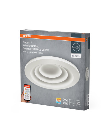 OPRAWA SMART + MATTER SPIRAL WHITE 500 40W 4060LM TW 