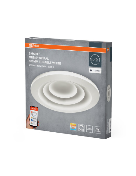 OPRAWA SMART + MATTER SPIRAL WHITE 500 40W 4060LM TW 