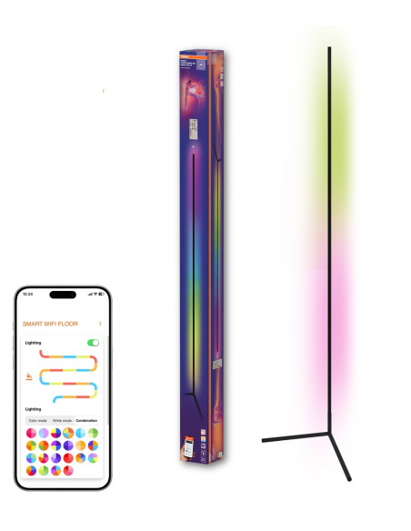 OPRAWA SMART+ MATTER FLOOR CORNER 2000 RGB TW RC 20W 550LM BLACK 