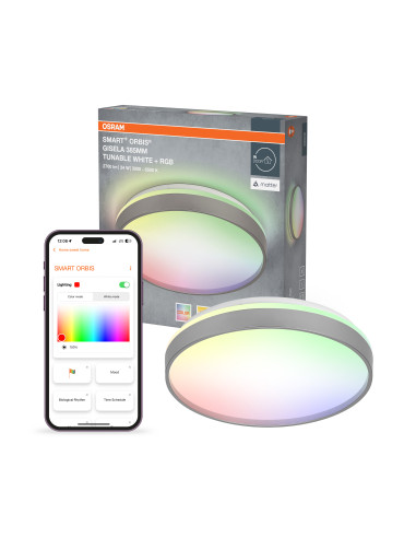 OPRAWA SMART + MATTER GISELA 385 24W 2700LM RGBW PLAFON SILVER 