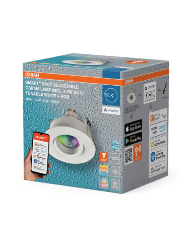 OPRAWA SMART+ MATTER LED SPOT ADJUST RGBW IP65 GU10 4.7W 250LM WHITE 