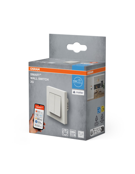 SMART+ MATTER WALL SWITCH 2 CHANNEL 