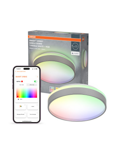OPRAWA SMART + MATTER GISELA 300 16W 2000LM RGBW PLAFON SILVER 