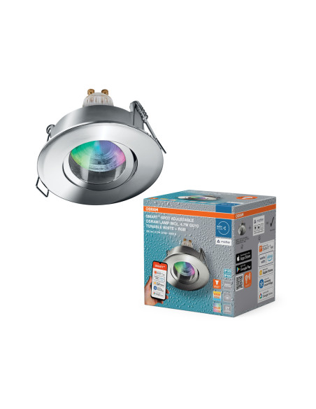 OPRAWA SMART+ MATTER LED SPOT ADJUST RGBW IP65 GU10 4.7W 250LM CHROME 