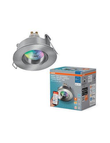 OPRAWA SMART+ MATTER LED SPOT ADJUST RGBW IP65 GU10 4.7W 250LM SATIN NICKEL 
